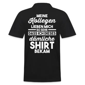 Abschied Arbeitskollege Neuer Job Jobwechsel - Männer Poloshirt - Schwarz - Hinten - Kai (181cm)