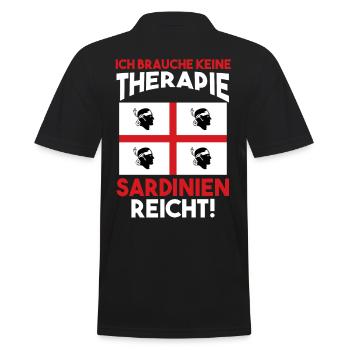 Sarde Sardische Flagge Sardegna Sardinien - Männer Poloshirt - Schwarz - Hinten - Kai (181cm)
