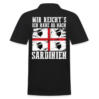 Sarde Sardische Flagge Sardegna Sardinien - Männer Poloshirt - Schwarz - Hinten - Kai (181cm)