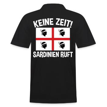 Sarde Sardische Flagge Sardegna Sardinien - Männer Poloshirt - Schwarz - Hinten - Kai (181cm)
