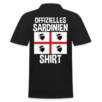 Sarde Sardische Flagge Sardegna Sardinien - Männer Poloshirt - Schwarz - Hinten - Kai (181cm)