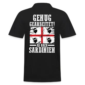 Sarde Sardische Flagge Sardegna Sardinien - Männer Poloshirt - Schwarz - Hinten - Kai (181cm)