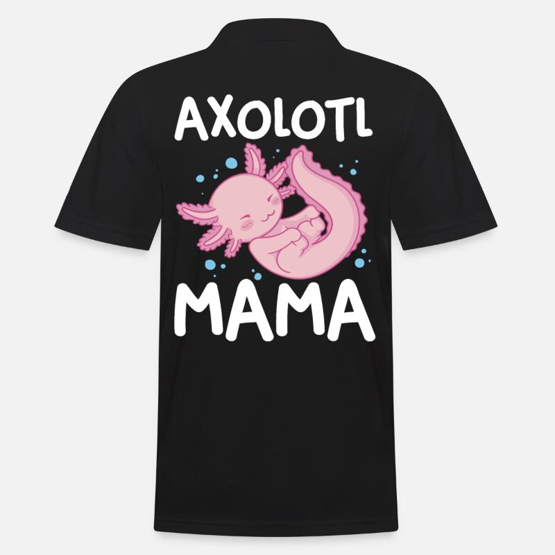 Axolotl Mama - Polo Homme - noir