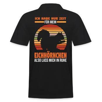 Erdmännchen - Männer Poloshirt - Schwarz - Hinten - Kai (181cm)