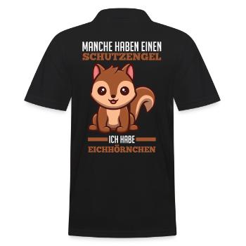 Erdmännchen - Männer Poloshirt - Schwarz - Hinten - Kai (181cm)
