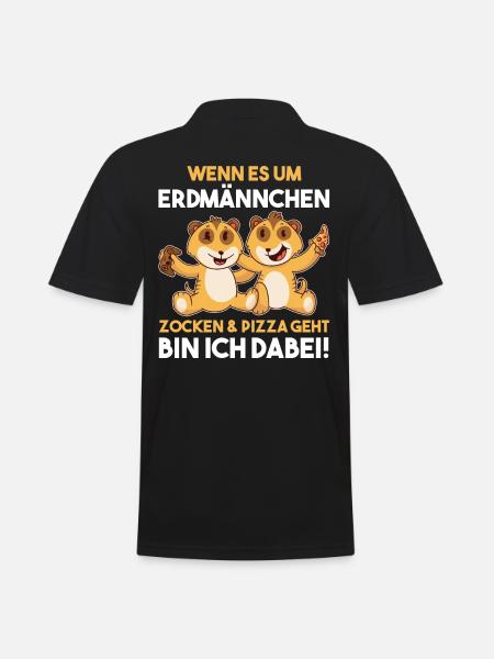 Erdmännchen - Männer Poloshirt - Schwarz