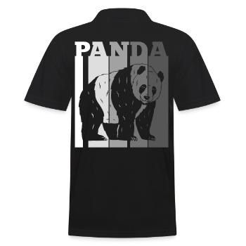 Panda - Men's Polo Shirt - black - Back - Kai (181cm)