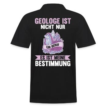 Geologie Fossiliensammler Fossilien Geologe - Männer Poloshirt - Schwarz - Hinten - Kai (181cm)