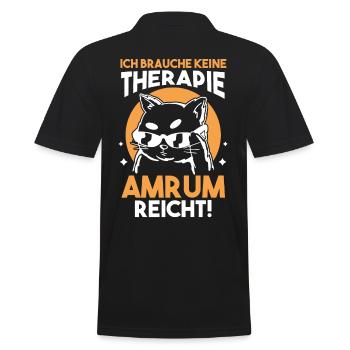 Nordsee Amrum - Männer Poloshirt - Schwarz - Hinten - Kai (181cm)