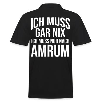 Nordsee Amrum - Männer Poloshirt - Schwarz - Hinten - Kai (181cm)