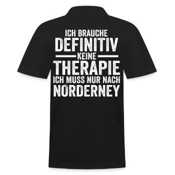 Nordsee Norderney - Männer Poloshirt - Schwarz - Hinten - Kai (181cm)