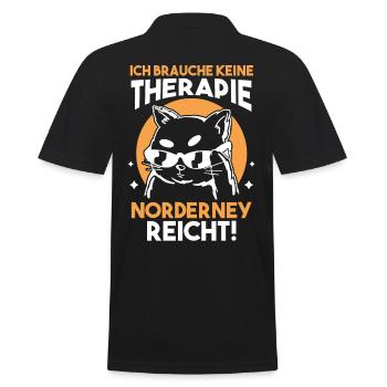 Nordsee Norderney - Männer Poloshirt - Schwarz - Hinten - Kai (181cm)