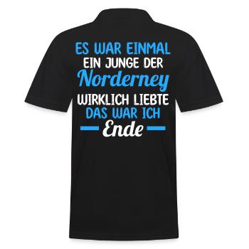 Nordsee Norderney - Männer Poloshirt - Schwarz - Hinten - Kai (181cm)