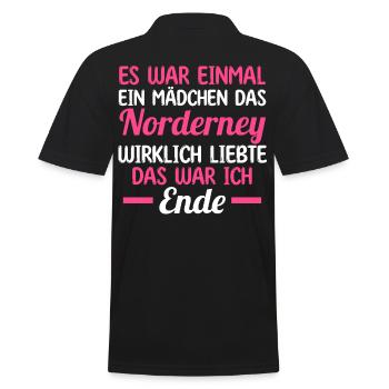 Nordsee Norderney - Männer Poloshirt - Schwarz - Hinten - Kai (181cm)