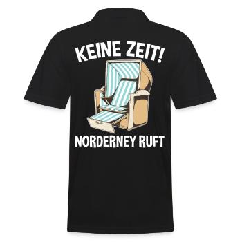 Nordsee Norderney - Männer Poloshirt - Schwarz - Hinten - Kai (181cm)