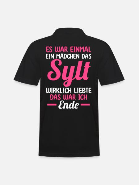 Nordsee Sylt - Männer Poloshirt - Schwarz