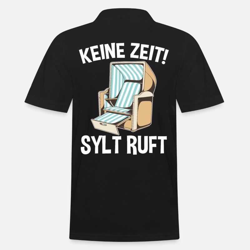 Nordsee Sylt - Männer Poloshirt - Schwarz