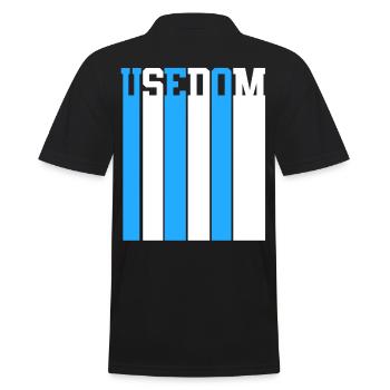 Ostsee Usedom - Männer Poloshirt - Schwarz - Hinten - Kai (181cm)
