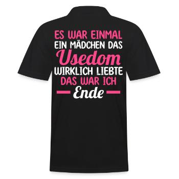 Ostsee Usedom - Männer Poloshirt - Schwarz - Hinten - Kai (181cm)