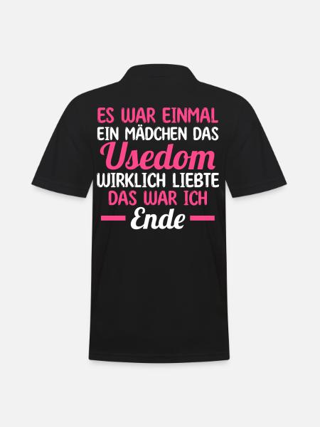 Ostsee Usedom - Männer Poloshirt - Schwarz
