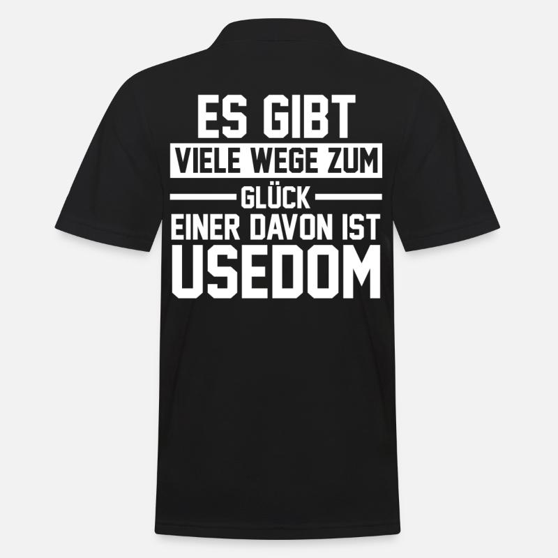 Ostsee Usedom - Männer Poloshirt - Schwarz