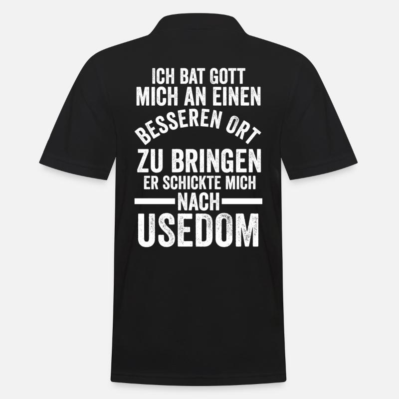 Ostsee Usedom - Männer Poloshirt - Schwarz