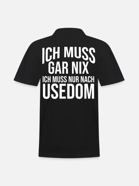 Ostsee Usedom - Männer Poloshirt - Schwarz