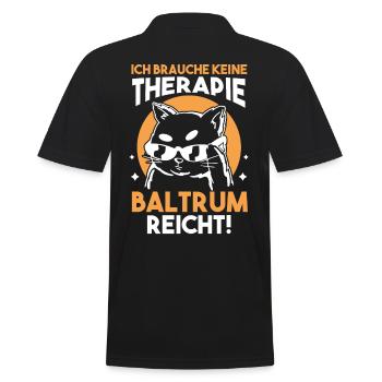 Nordsee Baltrum - Männer Poloshirt - Schwarz - Hinten - Kai (181cm)