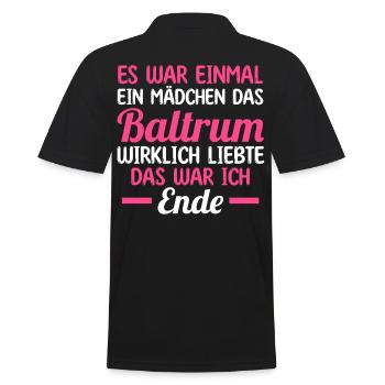 Nordsee Baltrum - Männer Poloshirt - Schwarz - Hinten - Kai (181cm)
