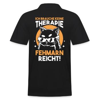 Ostsee Fehmarn - Männer Poloshirt - Schwarz - Hinten - Kai (181cm)