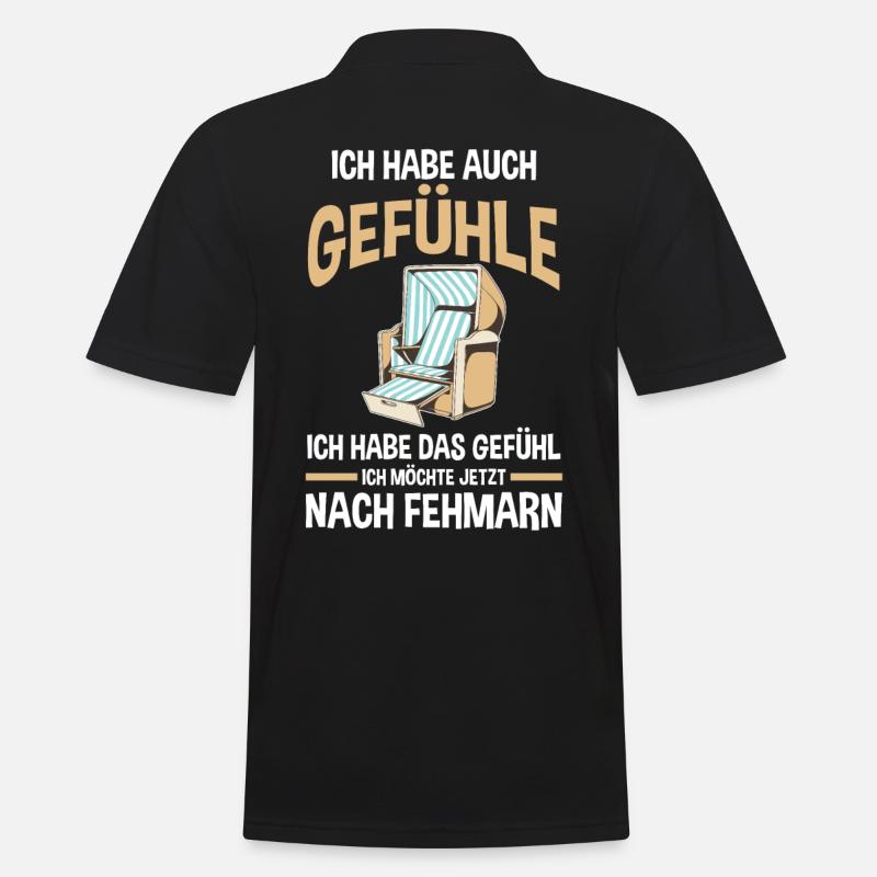 Ostsee Fehmarn - Männer Poloshirt - Schwarz