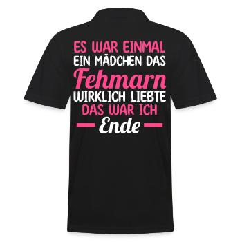 Ostsee Fehmarn - Männer Poloshirt - Schwarz - Hinten - Kai (181cm)
