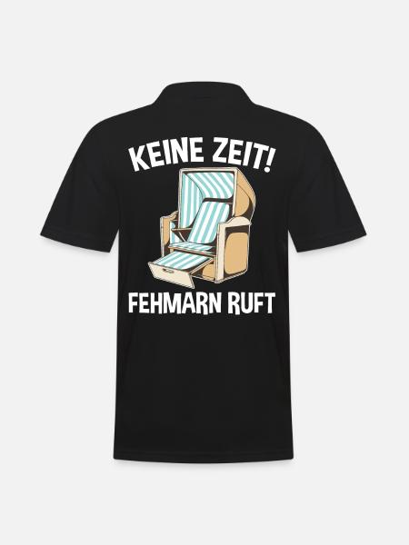 Ostsee Fehmarn - Männer Poloshirt - Schwarz