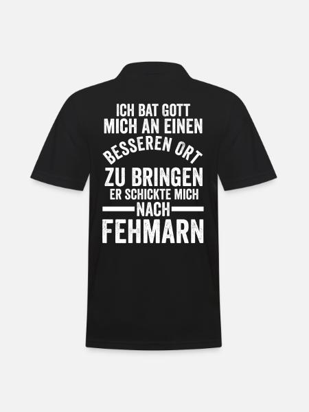 Ostsee Fehmarn - Männer Poloshirt - Schwarz