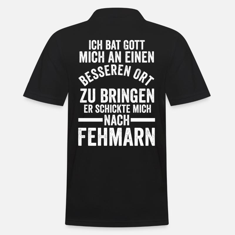 Ostsee Fehmarn - Männer Poloshirt - Schwarz