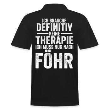 Nordsee Föhr - Männer Poloshirt - Schwarz - Hinten - Kai (181cm)