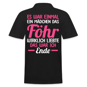 Nordsee Föhr - Männer Poloshirt - Schwarz - Hinten - Kai (181cm)
