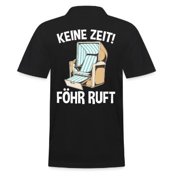 Nordsee Föhr - Männer Poloshirt - Schwarz - Hinten - Kai (181cm)