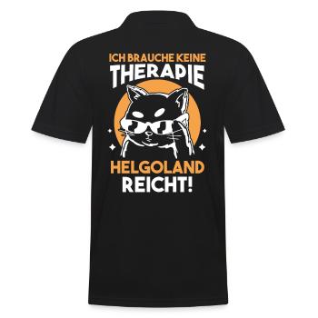Nordsee Helgoland - Männer Poloshirt - Schwarz - Hinten - Kai (181cm)