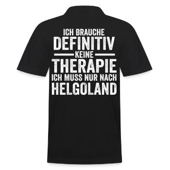 Nordsee Helgoland - Männer Poloshirt - Schwarz - Hinten - Kai (181cm)