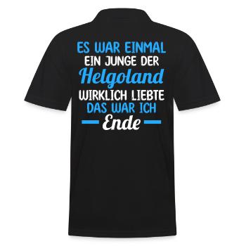 Nordsee Helgoland - Männer Poloshirt - Schwarz - Hinten - Kai (181cm)