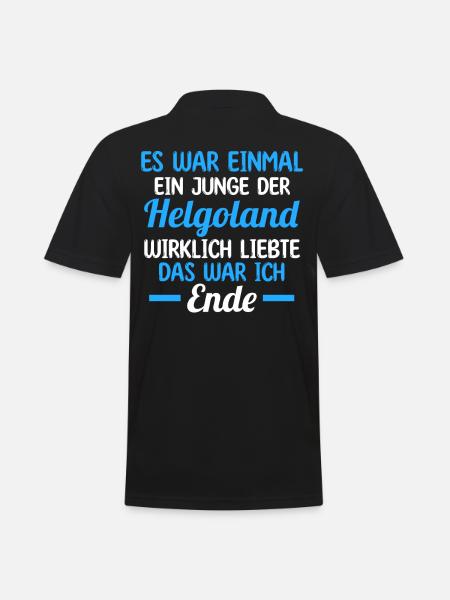 Nordsee Helgoland - Männer Poloshirt - Schwarz