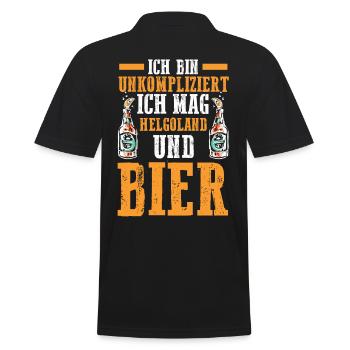 Nordsee Bier Helgoland - Männer Poloshirt - Schwarz - Hinten - Kai (181cm)
