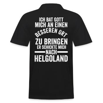 Nordsee Helgoland - Männer Poloshirt - Schwarz - Hinten - Kai (181cm)