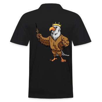 Bird, Eagle, Royal, King, Majesty, Fairy Tale, Child - Men's Polo Shirt - black - Back - Kai (181cm)