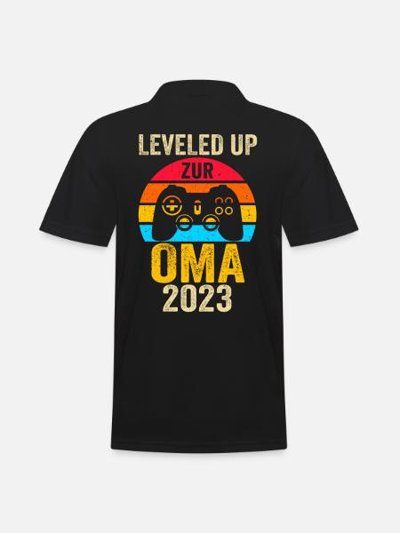 Großmutter 2023 Schwanger Werdende Oma - Männer Poloshirt - Schwarz