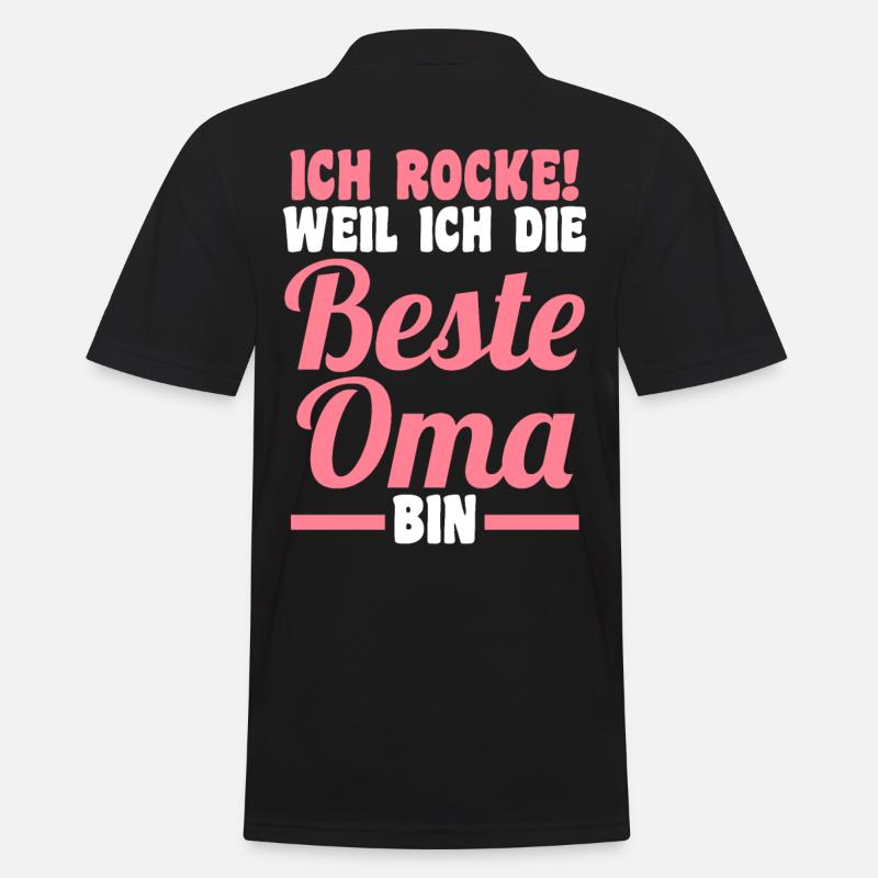 Großmutter Großmama Omi Oma - Männer Poloshirt - Schwarz
