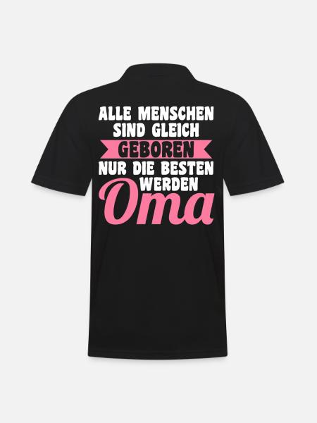 Großmutter Großmama Omi Oma - Männer Poloshirt - Schwarz