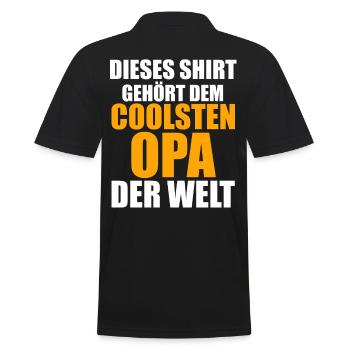 Großvater Großpapa Opi Opa - Männer Poloshirt - Schwarz - Hinten - Kai (181cm)