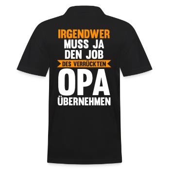 Großvater Großpapa Opi Opa - Männer Poloshirt - Schwarz - Hinten - Kai (181cm)